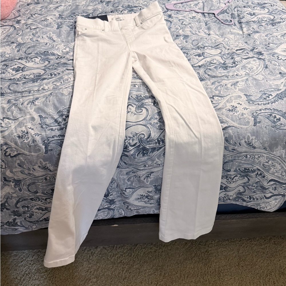 SPANX Women's Straight Leg White Jeans